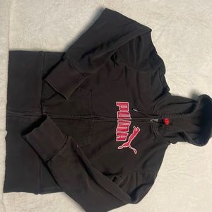 Puma jacket size s pink and black zip up nwot